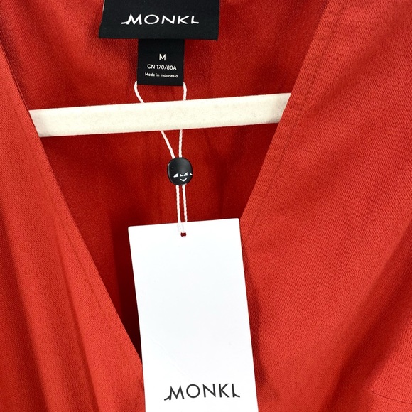 ASOS - MONKI - Tia Wrap Front Jumpsuit in Rust - Picture 9 of 11